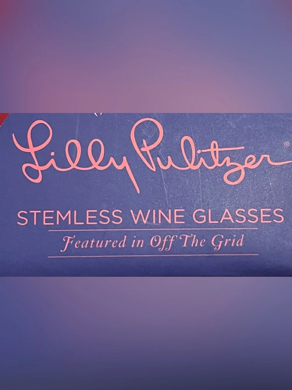 Lilly Pulitzer Wine Glasses Herd That Set 2 NIB